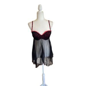 Vintage Y2K Seductive‎ Sheer Babydoll by Intimate – Size 36C